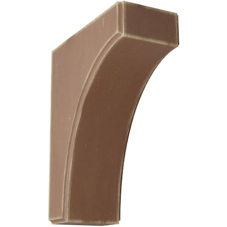 Ekena Millwork 3 1/2"W x 8"D x 10"H Clarksville Wood Vintage Decor Bracket, Weathered Brown BKTWD04X08X10CVBR